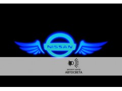 Проектор на бампер с логотипом Nissan